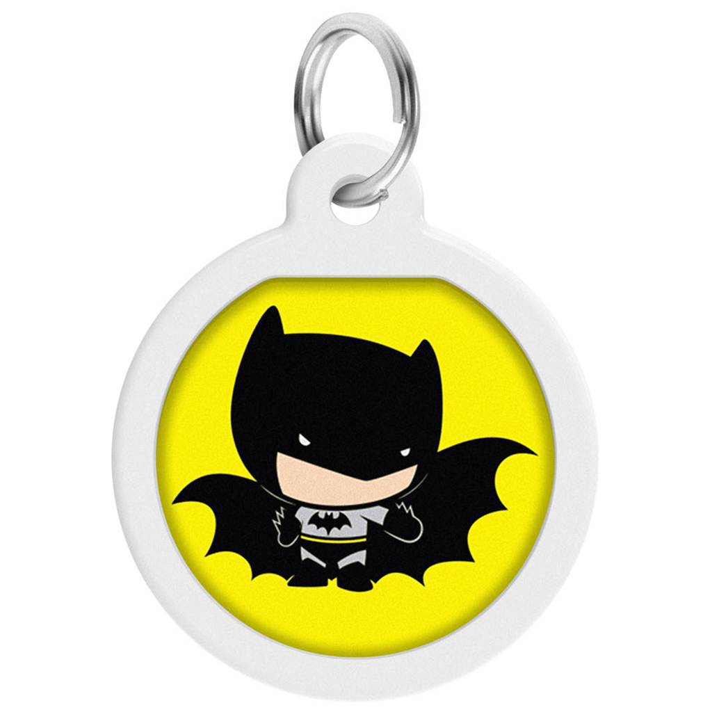 Адресник для тварин WAUDOG Smart ID з QR паспортом "Бетмен мультик", коло 25 мм (0625-1004ru-eng) - зображення 1