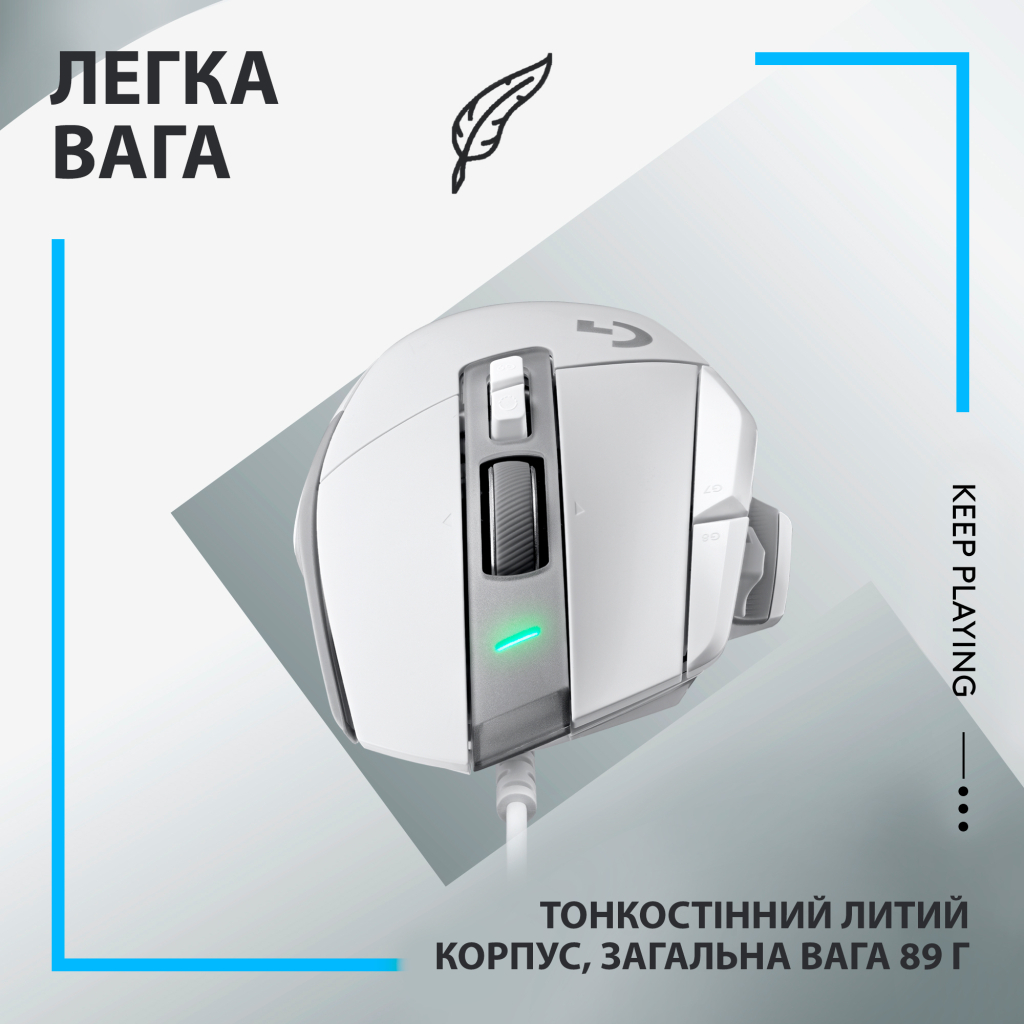 Мишка Logitech G502 X USB White (910-006146) - зображення 6