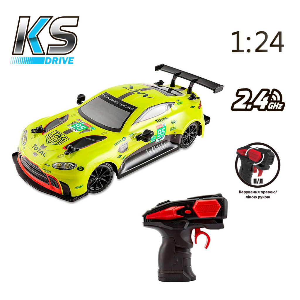 Радіокерована іграшка KS Drive Aston Martin New Vantage GTE (1:24, 2.4Ghz, зелений) (124RAMG) - зображення 7
