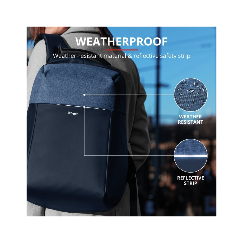 Рюкзак для ноутбука Trust 16" Nox Anti-theft BLUE (23307) - зображення 10