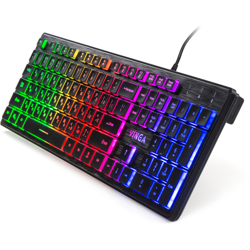 Клавіатура Vinga KB410 black - зображення 2
