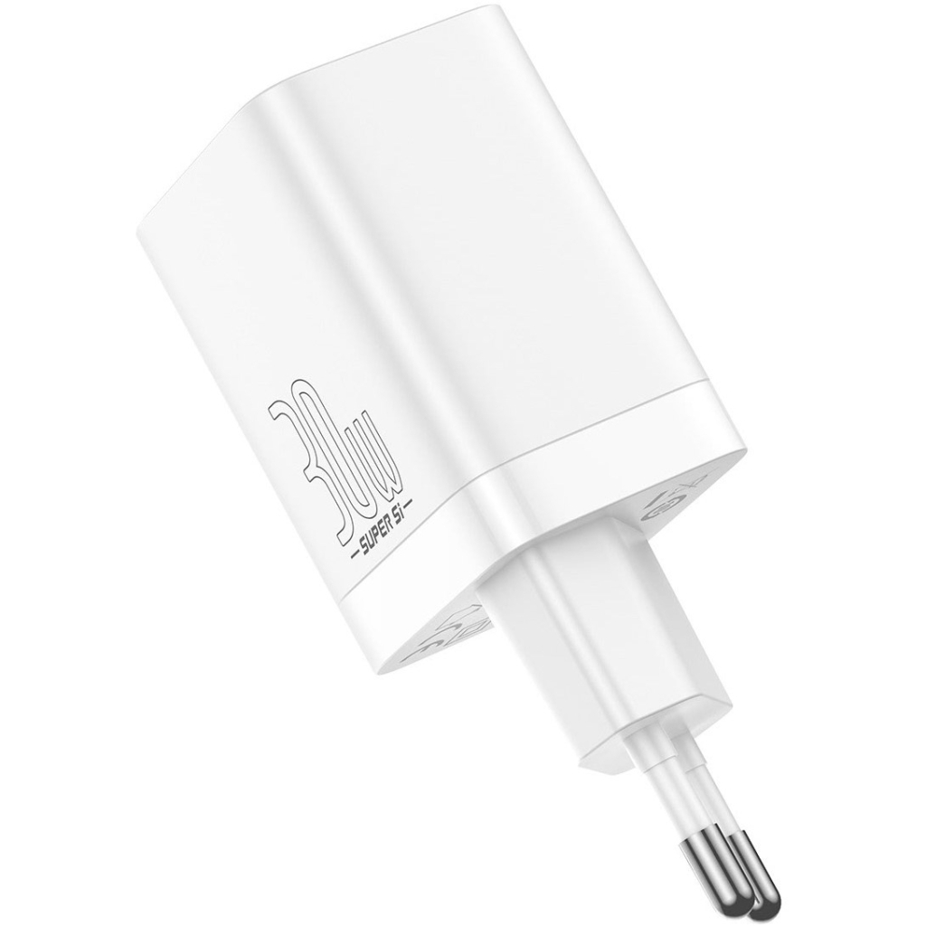 Зарядний пристрій Baseus Super Si Pro C+U 30W (CCSUPP-E02) white (948117) - зображення 4