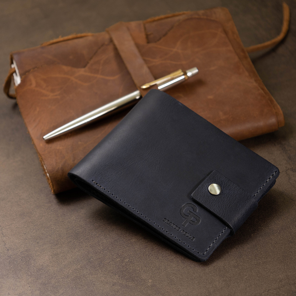 Портмоне Grande Pelle Шкіряне Темно-синє (11519) - зображення 9