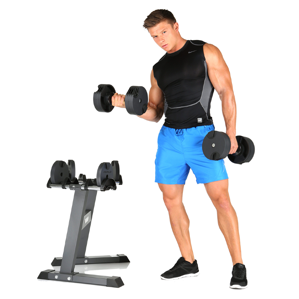 Гантельний набір Finnlo 2*20 kg Smart Lock 6772 - зображення 4