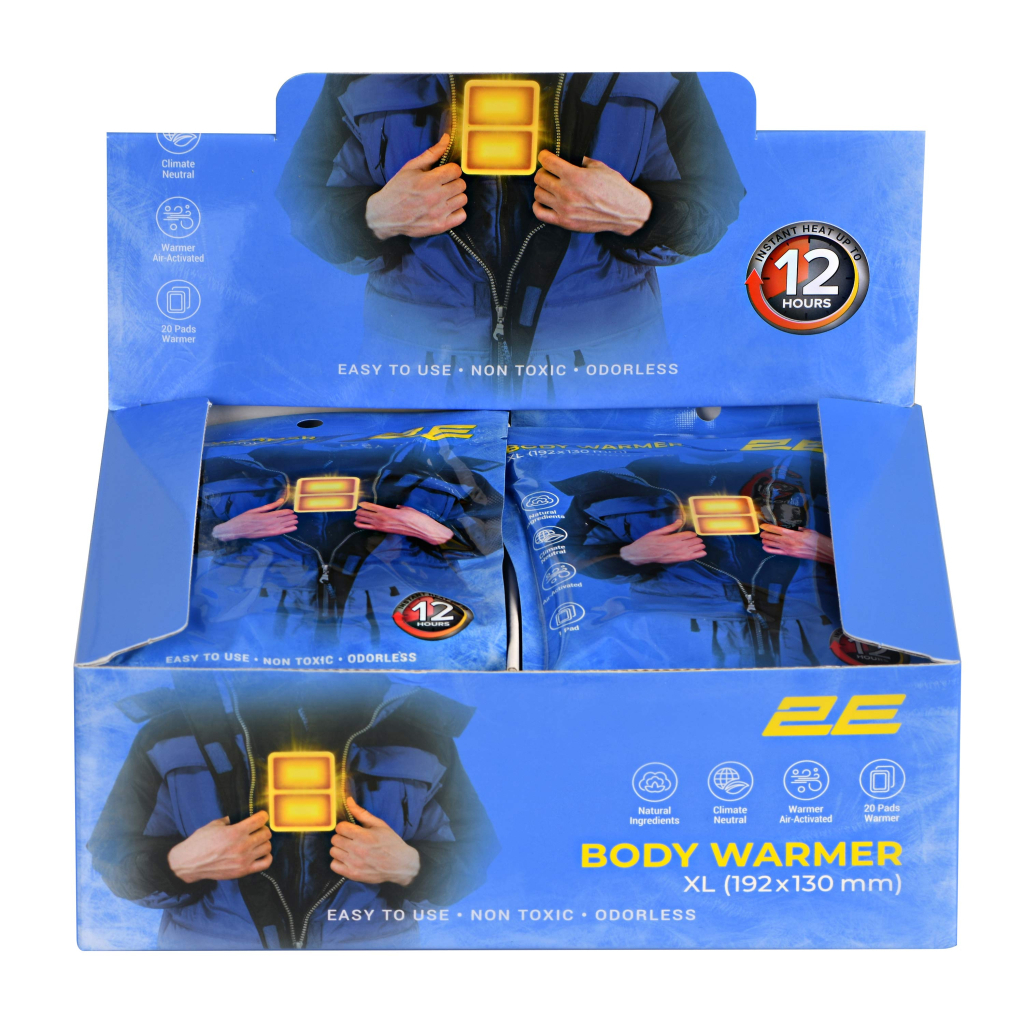 Хімічна грілка 2E для тіла розмір XL (192x130мм), клейка, до 12 годин - 20 шт (2E-BW12XL-DB) - зображення 4