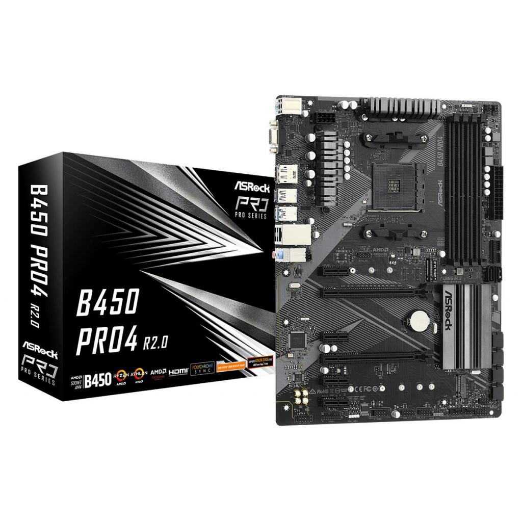 Материнська плата ASRock B450 Pro4 R2.0 - зображення 1