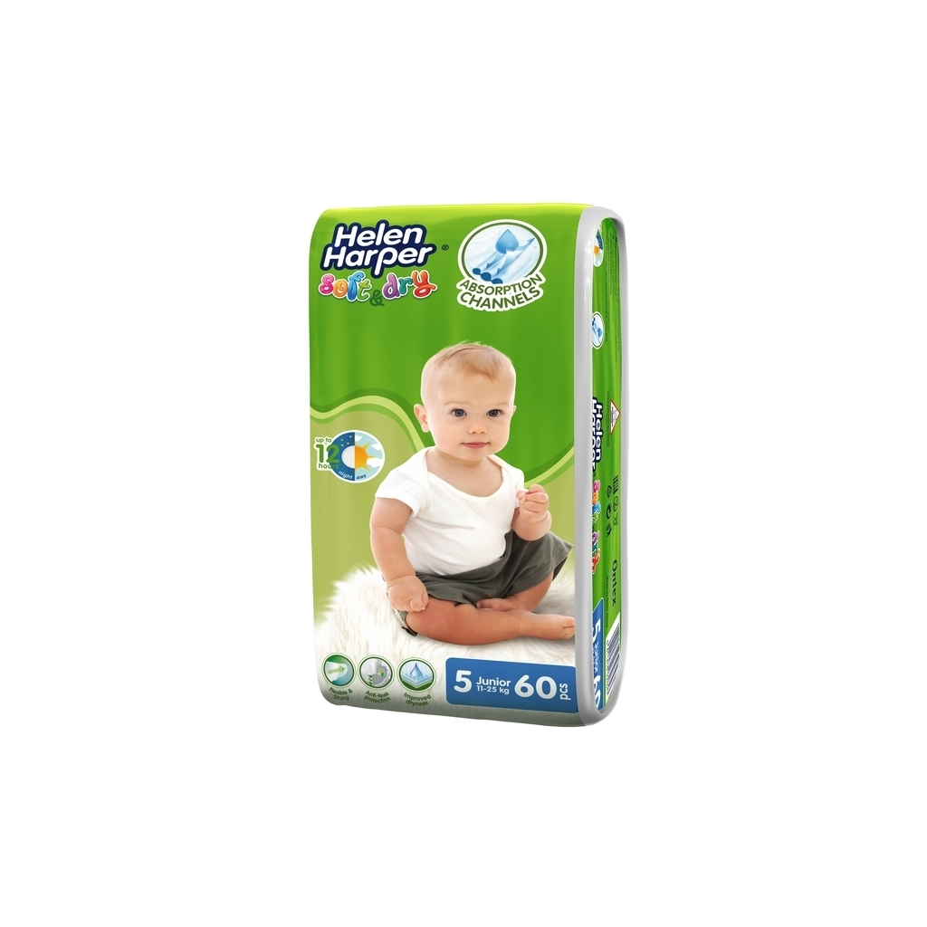 Підгузки Helen Harper Soft&Dry Junior 11-25 кг 60 шт (5411416060215) - зображення 1