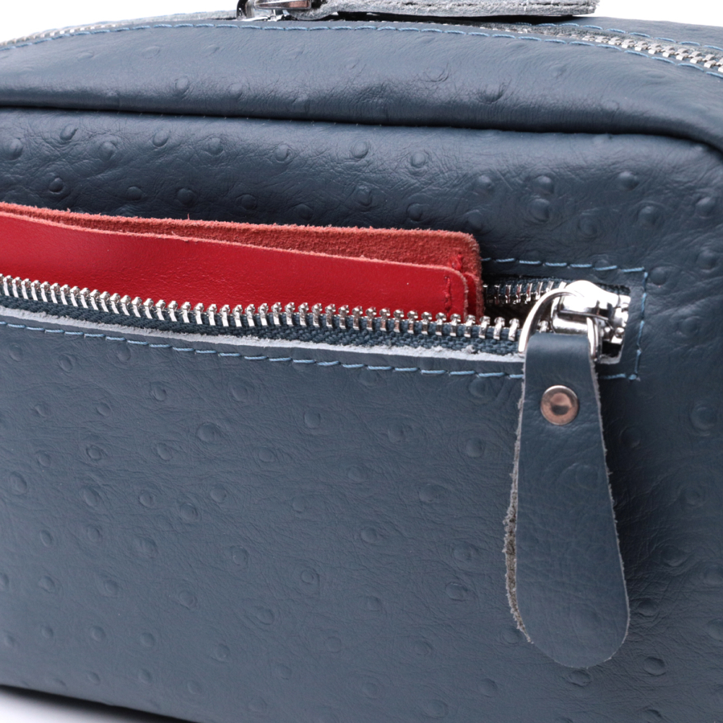 Сумка Vintage Жіноча з фактурної натуральної шкіри Синя (22661) - зображення 8