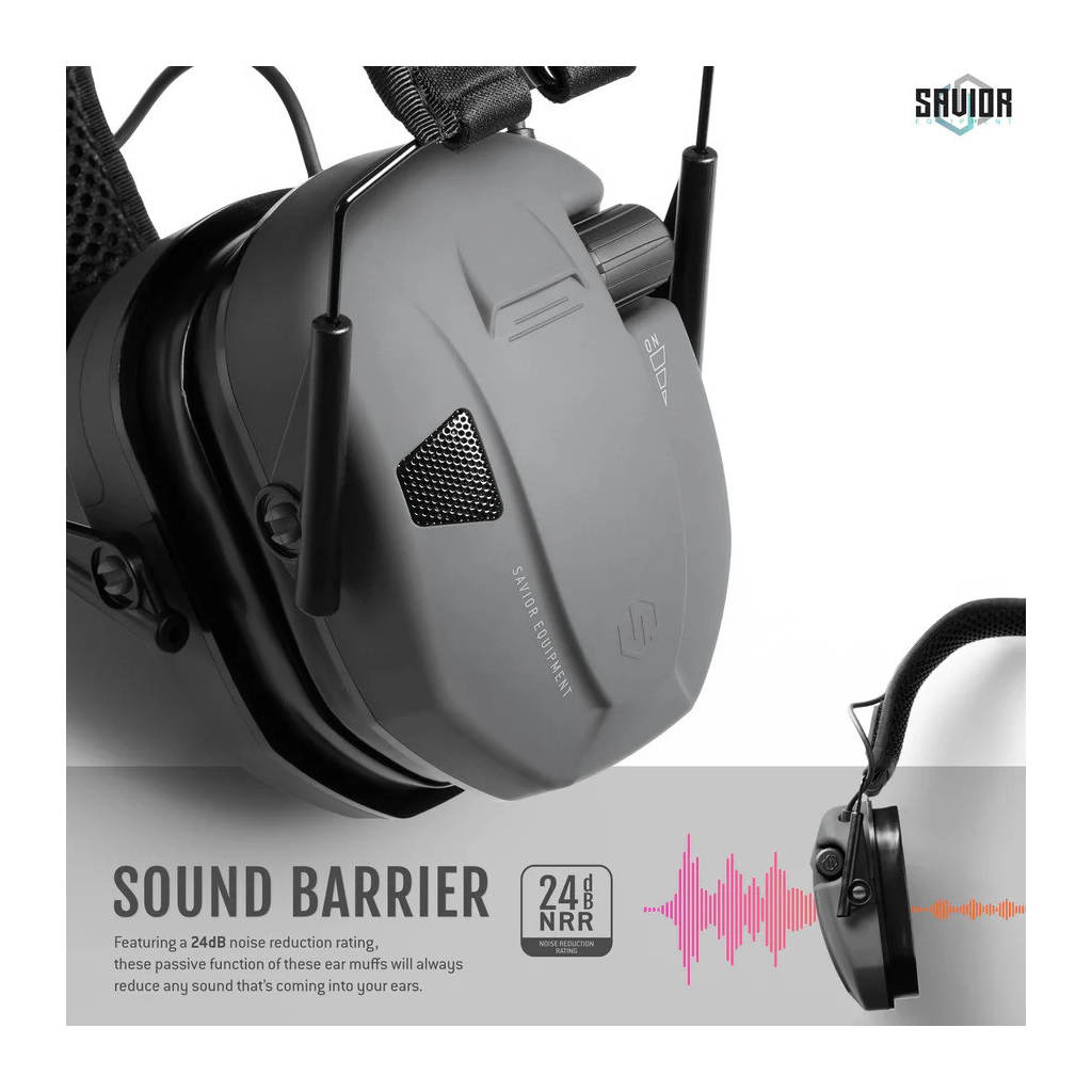 Тактичні навушники Savior Apollo Gray (EM-APPOLO-GRAY) - зображення 2