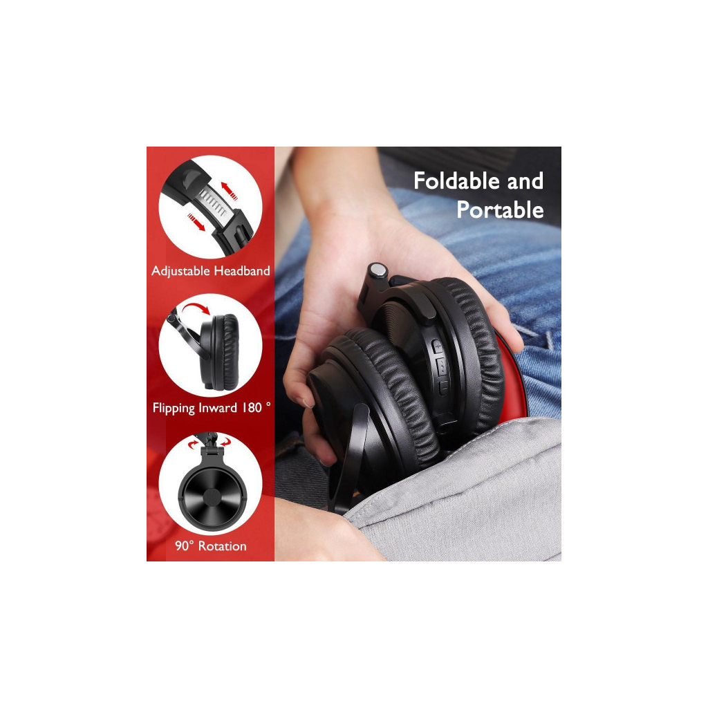 Навушники OneOdio Studio Pro C Bluetooth+3,5мм Black (Pro C Black) - зображення 7