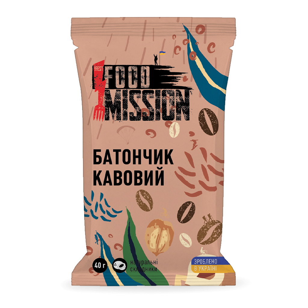 Батончик Food Mission Кавовий 40 г (fm.30191) - зображення 1