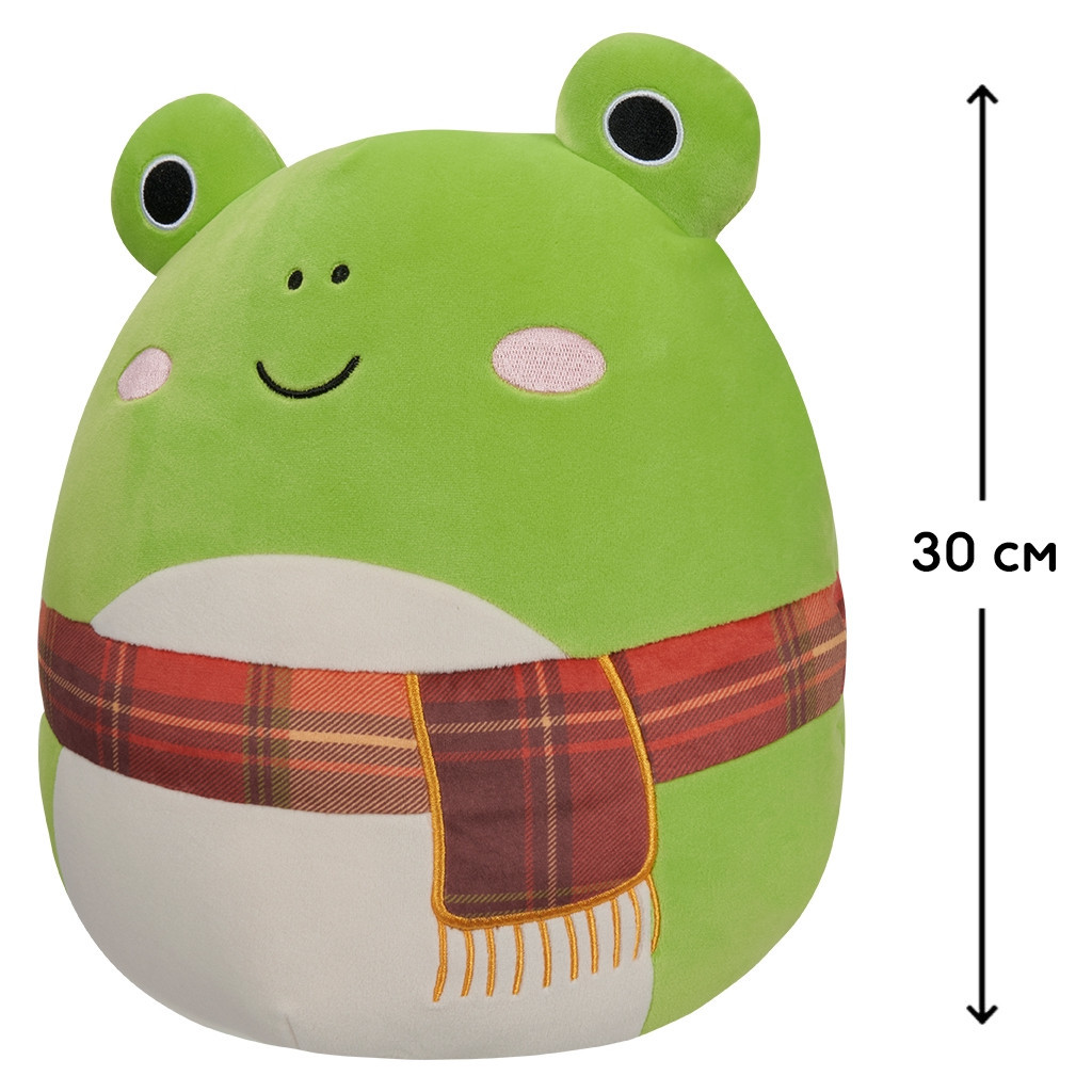 М'яка іграшка Squishmallows Жабка Венді у шарфі 30 см (SQCR04157) - зображення 4