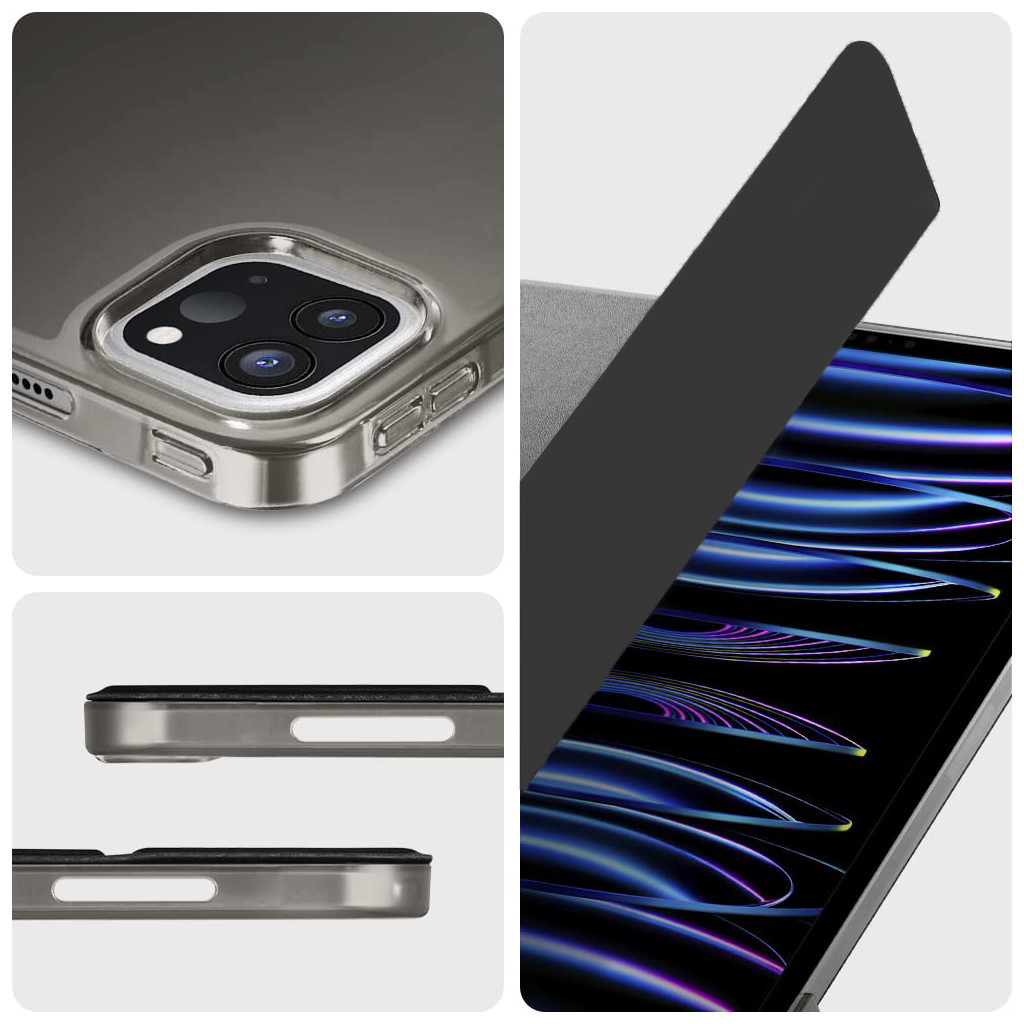 Чохол до планшета BeCover Tri Fold Hard Apple iPad Pro 12.9 2020/2021/2022 Black (709668) (709668) - зображення 4