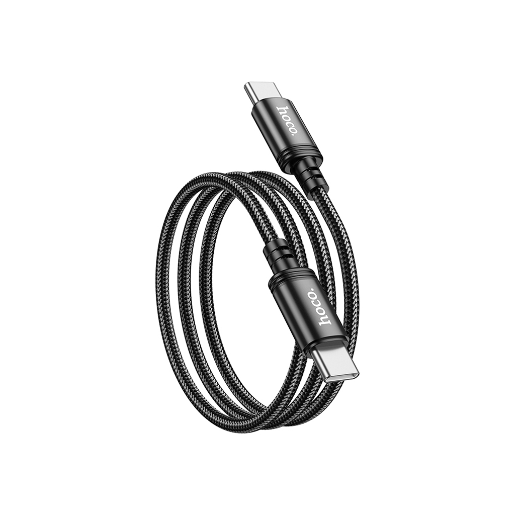 Дата кабель USB-C to USB-C 1.0m Wind 60W X89 black HOCO (6931474784384) - зображення 4