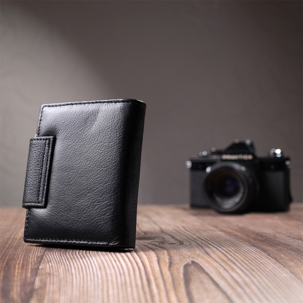 Гаманець ST Leather З натуральної шкіри Чорний (22703) - зображення 10