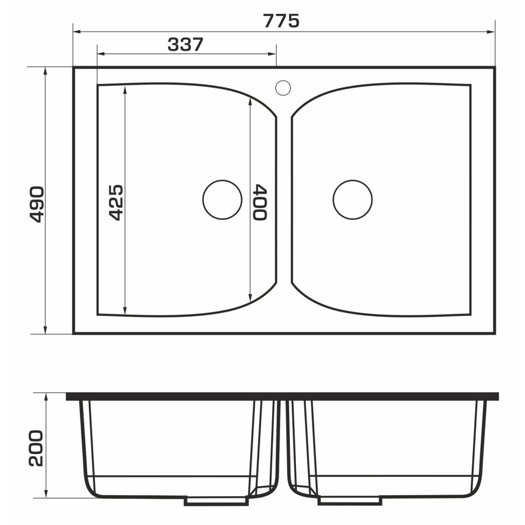 Мийка кухонна GRANADO CORDOBA grafito (gr1209) - зображення 6