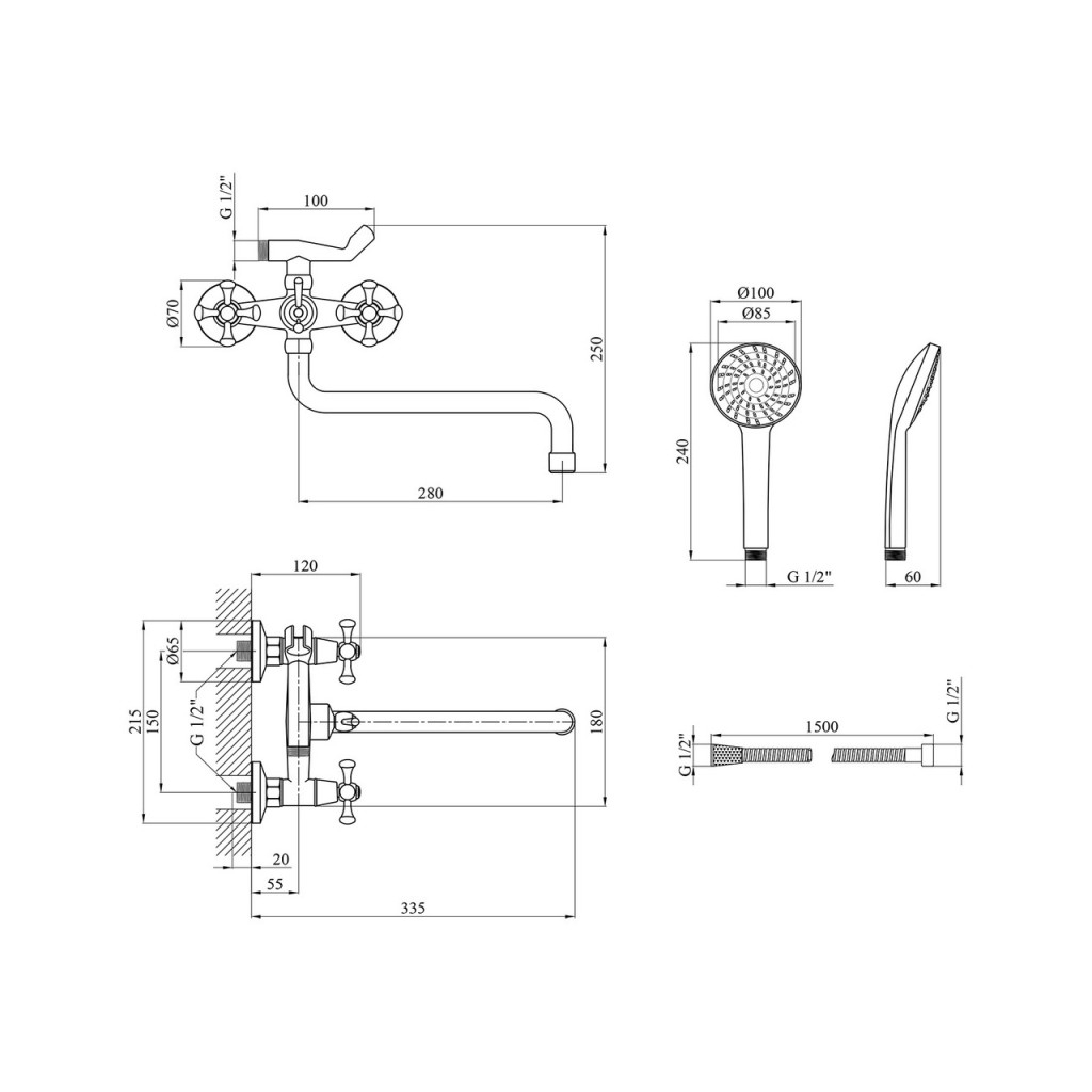 Змішувач Kroner Rhein-C073 (CV023571) - зображення 6