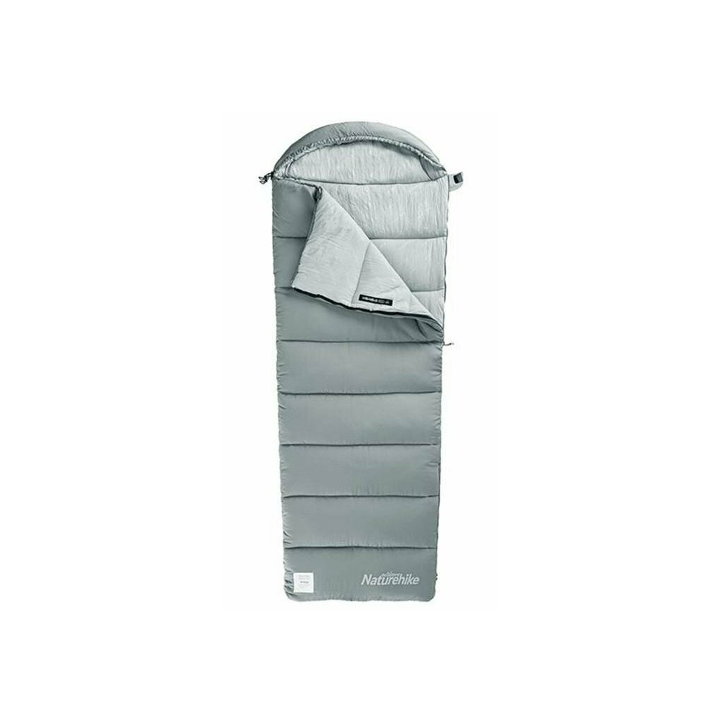 Спальний мішок Naturehike M400 NH20MSD02 Down Cotton Right Grey (6927595748138-R) - зображення 1