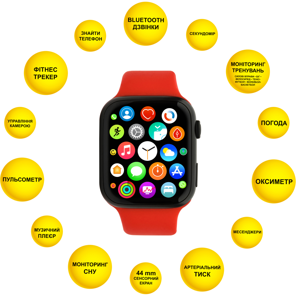 Смарт-годинник AURA X2 Pro 44mm Red (SWAX244R) - зображення 4