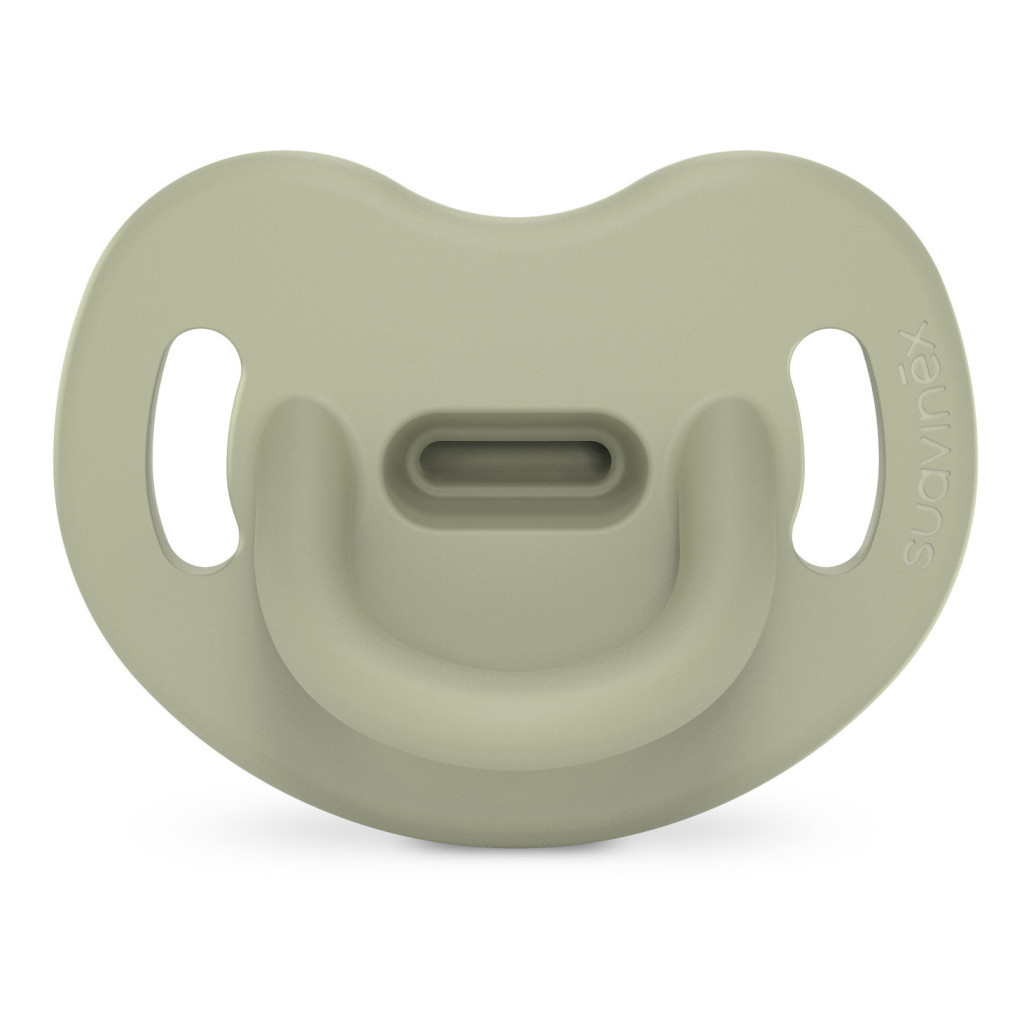 Пустушка Suavinex Colour Essence 0-6 міс, анатомічна силіконова, зелена (308084) - зображення 1