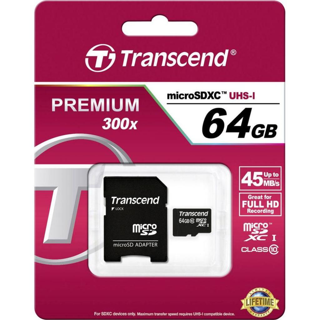 Карта пам'яті Transcend 64GB microSDXC Class 10 (TS64GUSDXC10) - зображення 3