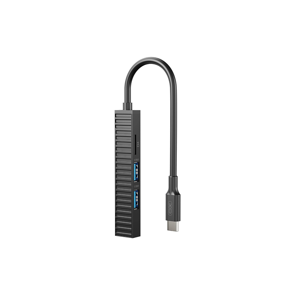 Концентратор XO USB-C 4-in-1 порти XO HUB014B.black (HUB014B.black) - зображення 1