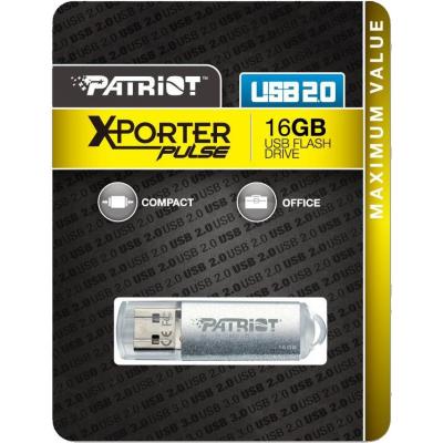 USB флеш накопичувач Patriot 16GB Xporter Pulse Silver USB 2.0 (PSF16GXPPUSB) - зображення 4
