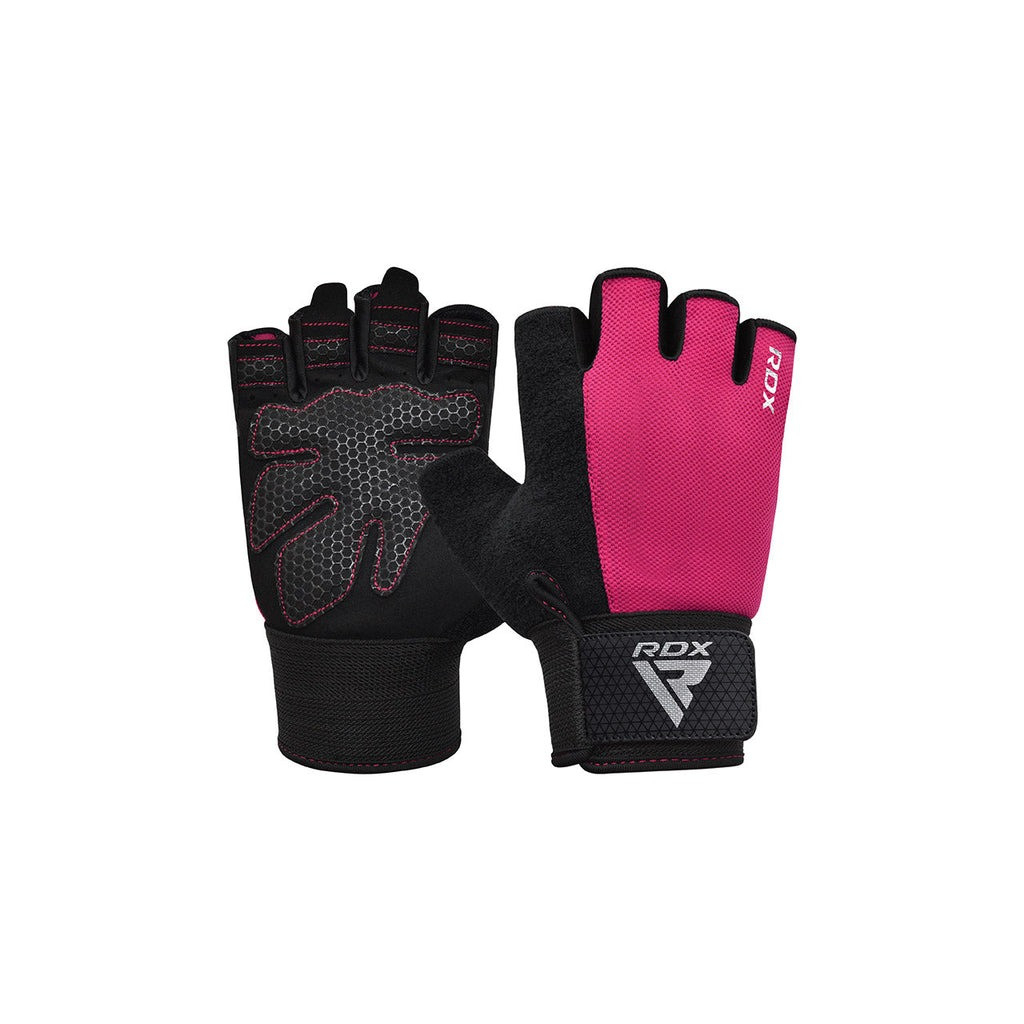 Рукавички для фітнесу RDX W1 Half Pink Plus M (WGA-W1HP-M+) - зображення 1