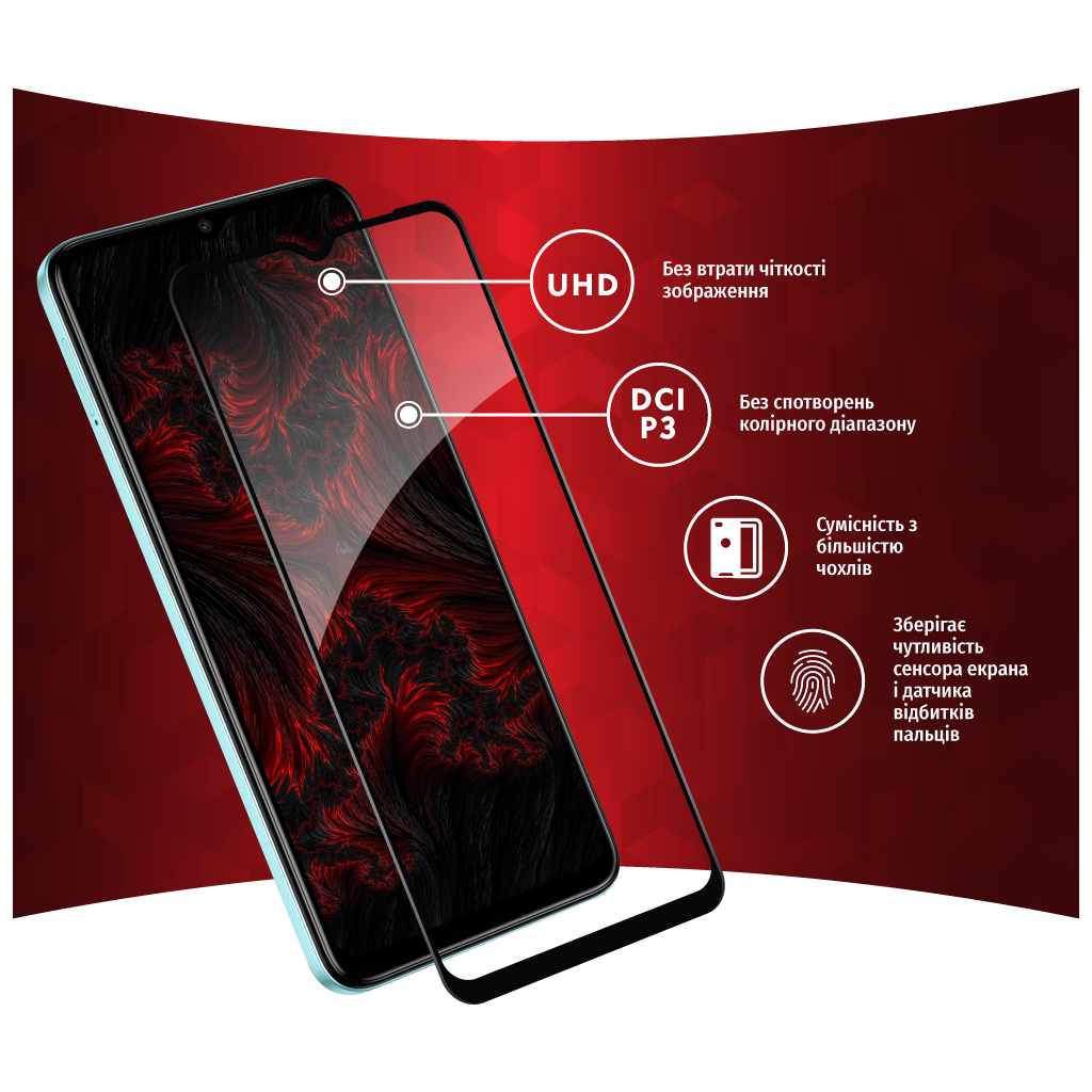 Скло захисне Intaleo Full Glue Tecno Spark Go 2023 (1283126564840) - зображення 4