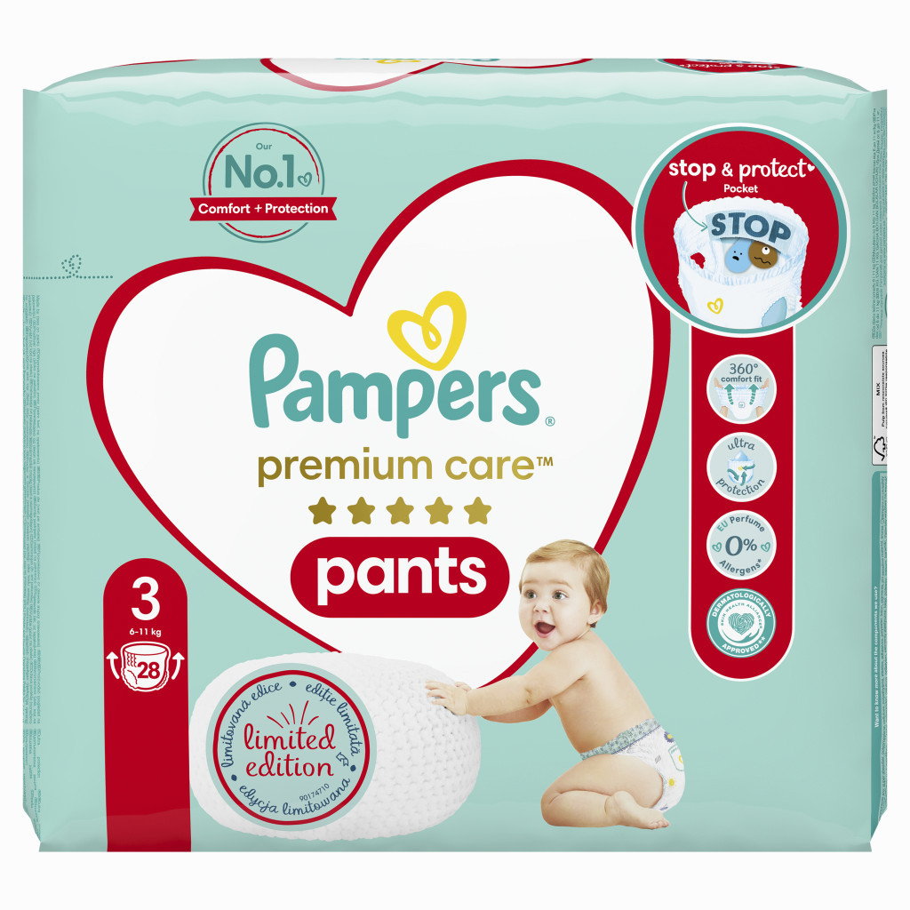 Підгузки Pampers Premium Care Pants Midi Розмір 3 (6-11 кг), 28 шт. (4015400687894) - зображення 2