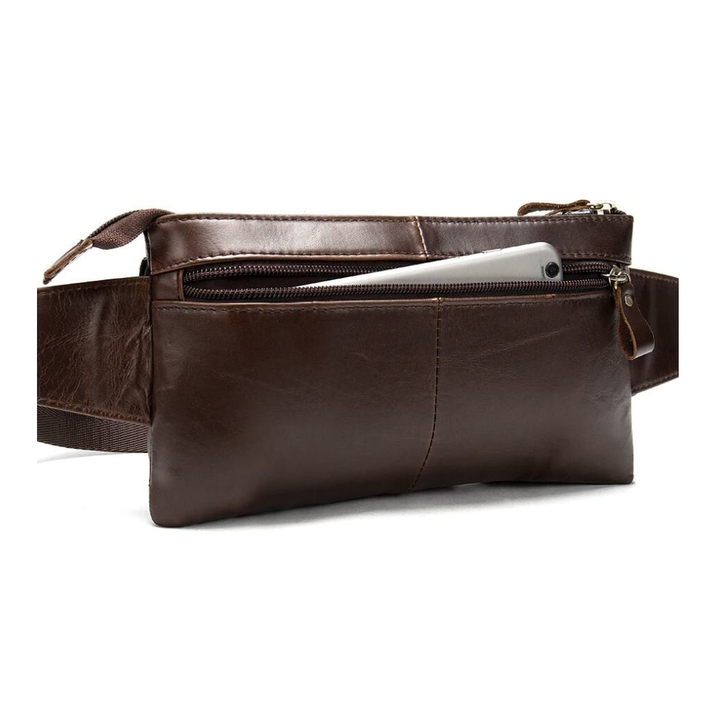 Сумка Vintage Поясна чоловіча Коричнева (14897) - зображення 8