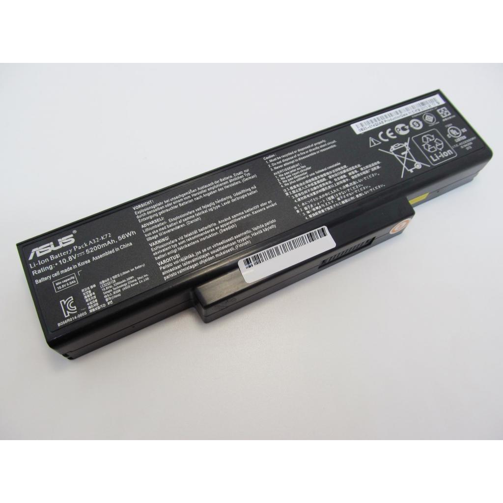 Акумулятор до ноутбука ASUS A32-K72, 5200mAh (56Wh), 6cell, 11.1V, Li-ion (A47201) - зображення 2