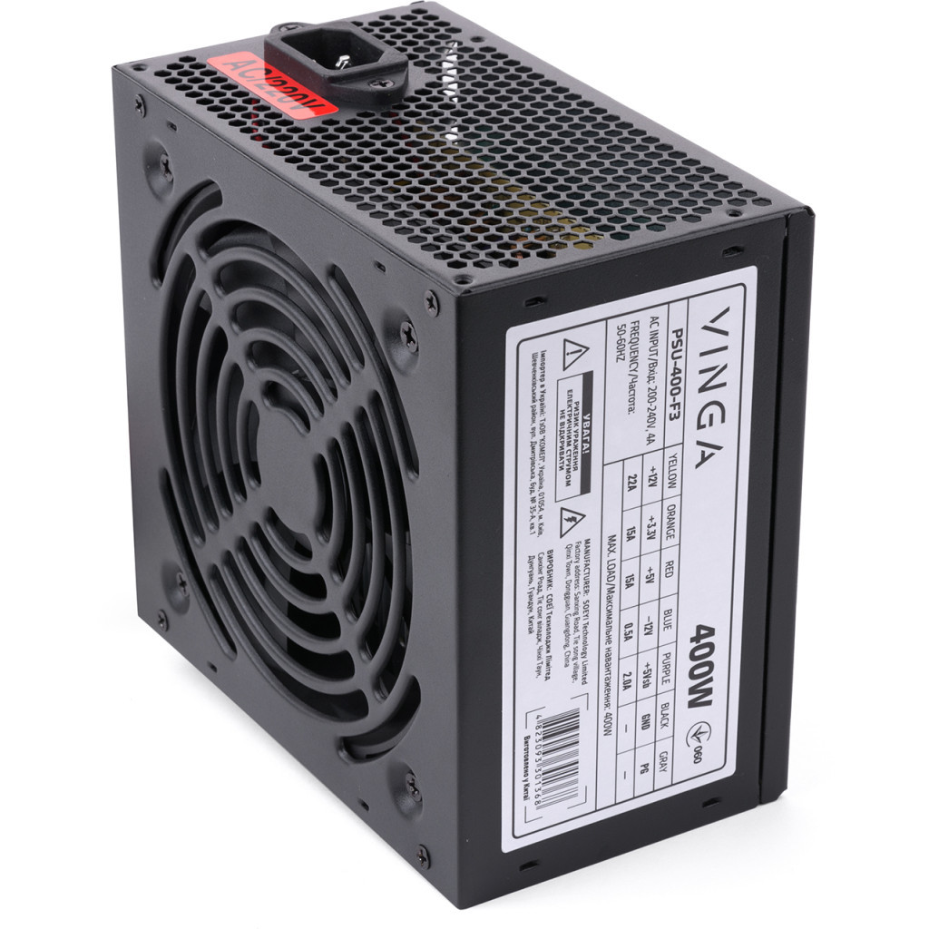 Блок живлення Vinga 400W (PSU-400-F3) - зображення 10