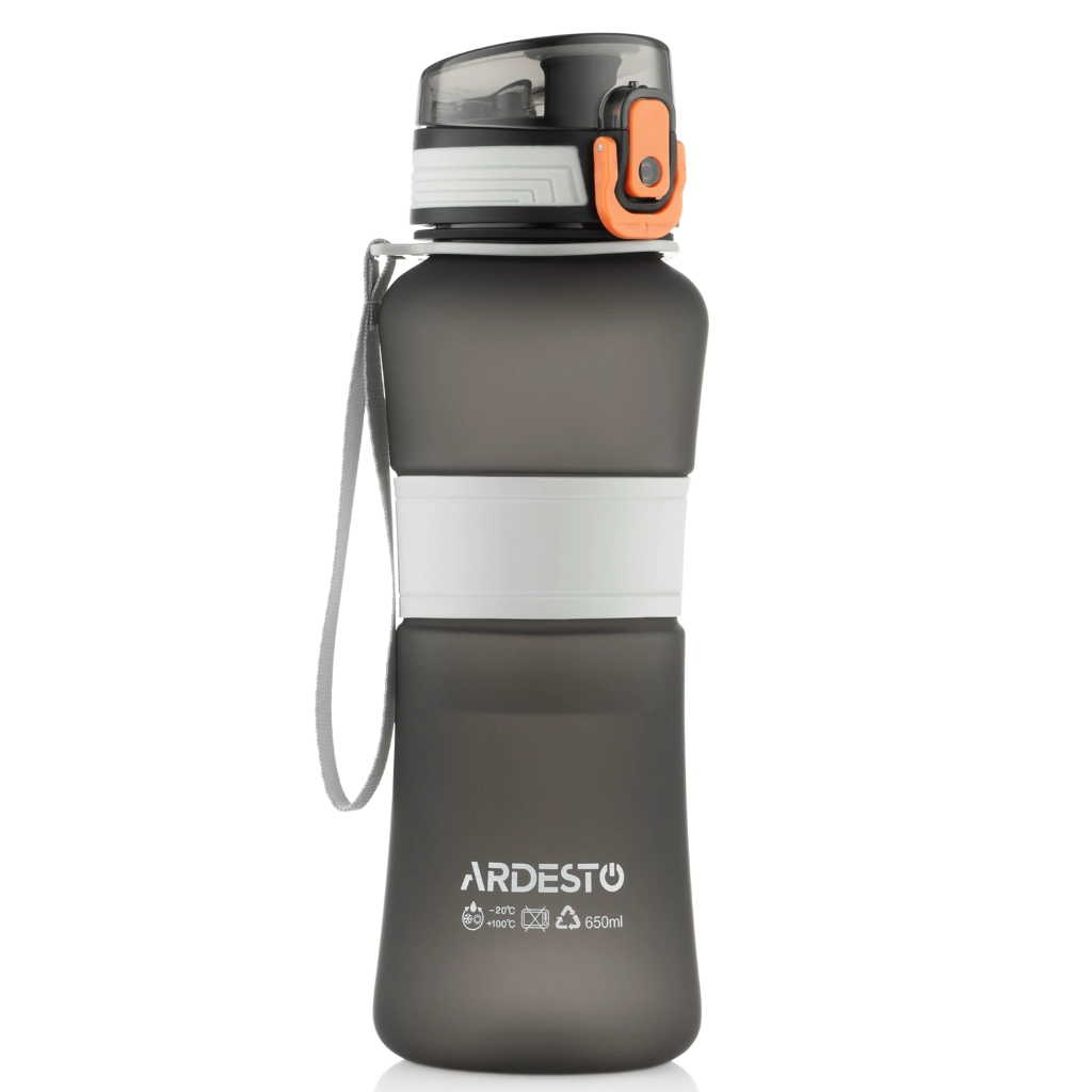 Пляшка для води Ardesto Balance 650мл чорний (AR2265BL) - зображення 1