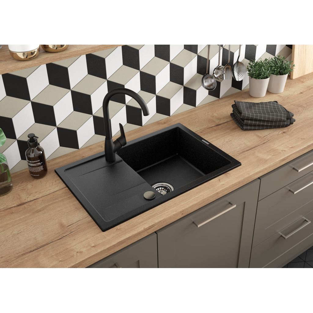 Мийка кухонна Deante Corio ZRC_G113 + зміш. BMO_N62M + дозатор ZZZ_B00D (ZRCC2113) - зображення 3