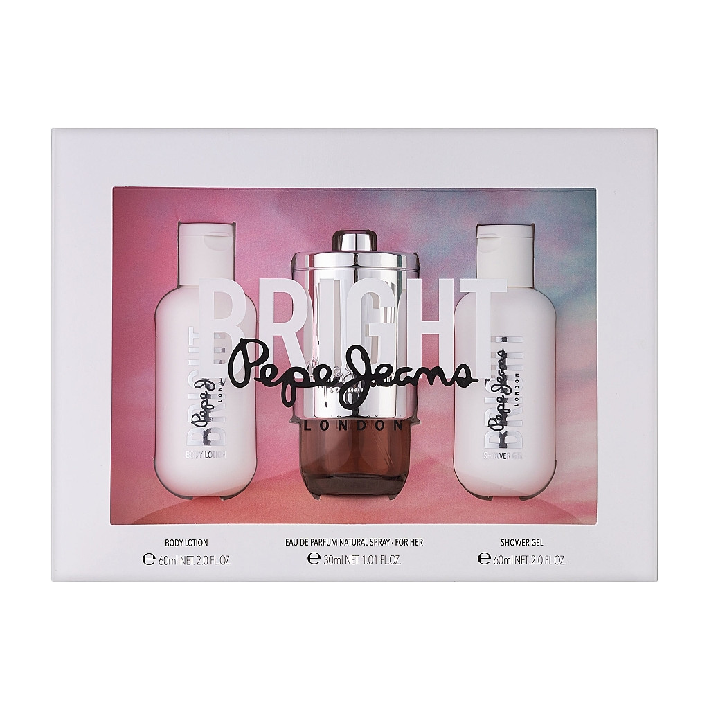 Набір косметики Pepe Jeans Bright парфумована вода 30 мл + лосьйон для тіла 60 мл + гель для душу 60 мл (8436581949254) - picture 1
