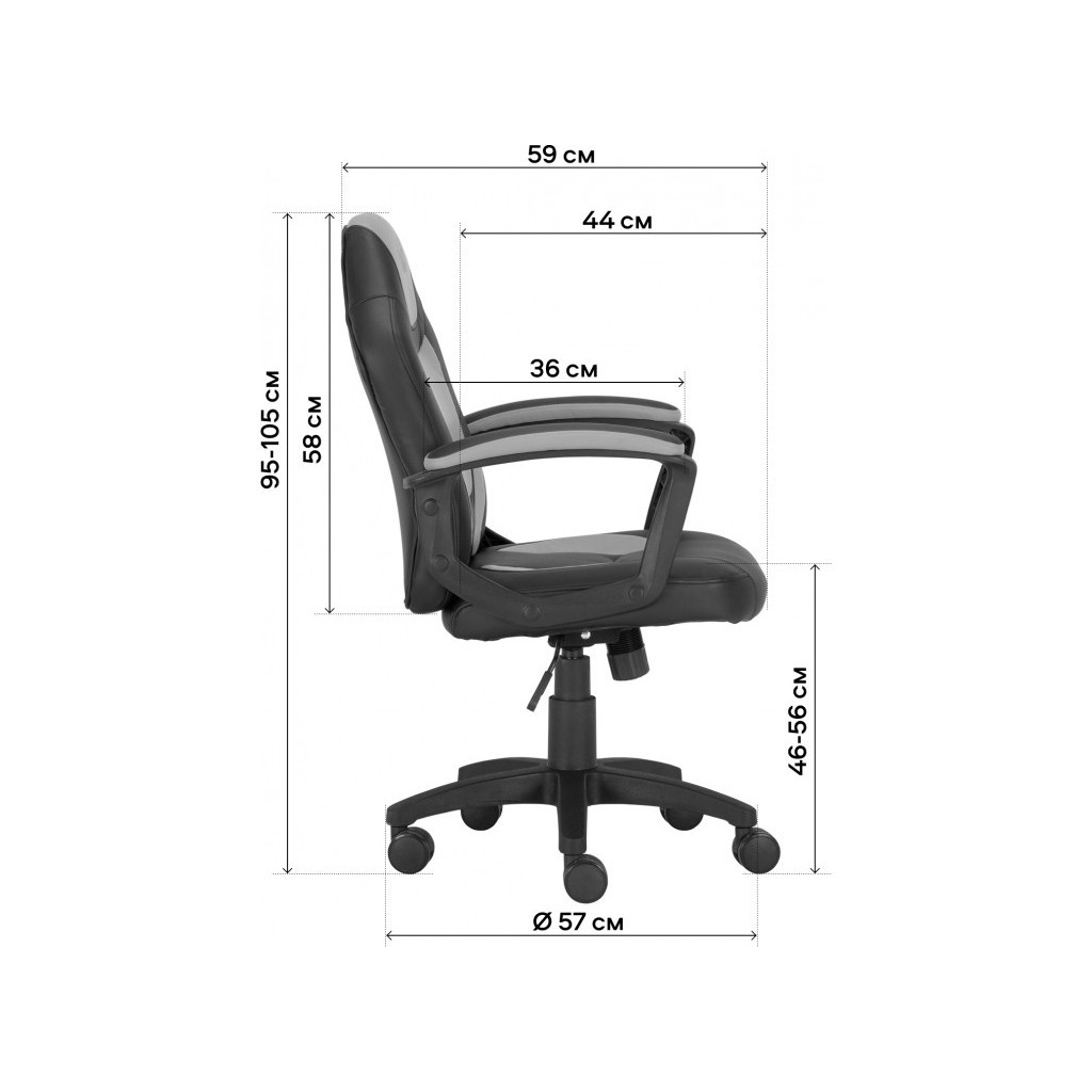 Крісло ігрове GT Racer X-1414 Gray/Black Suede (X-1414 Fabric Gray/Black Suede) - зображення 7