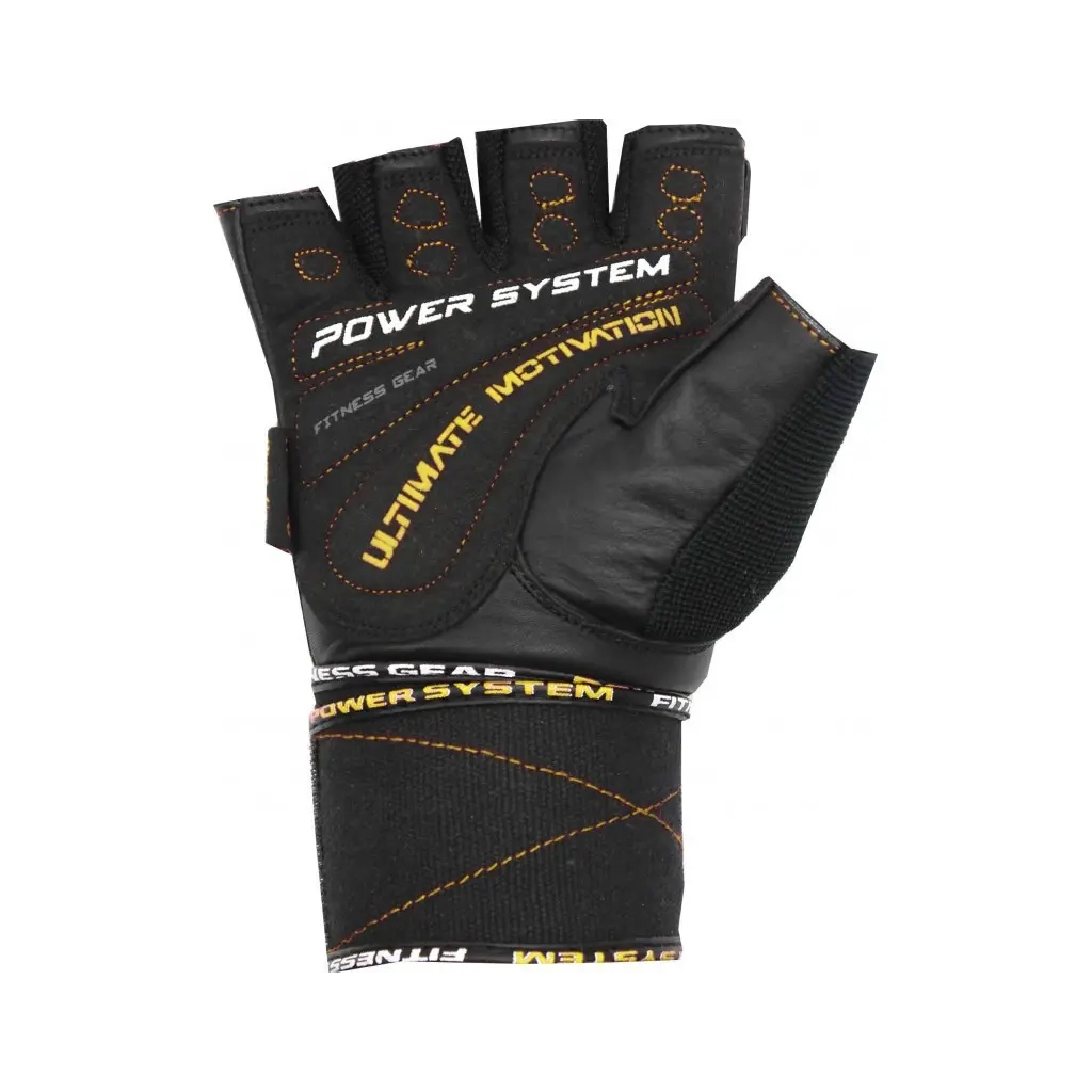 Рукавички для фітнесу Power System Ultimate Motivation PS-2810 Black Yellow Line XL (PS_2810_XL_Black/Yellow) - зображення 3