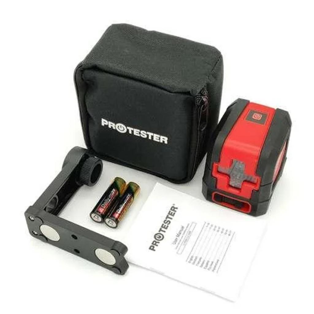 Лазерний нівелір Protester 2 лінії, 1H/1V червоний промінь (LL102R) - зображення 3