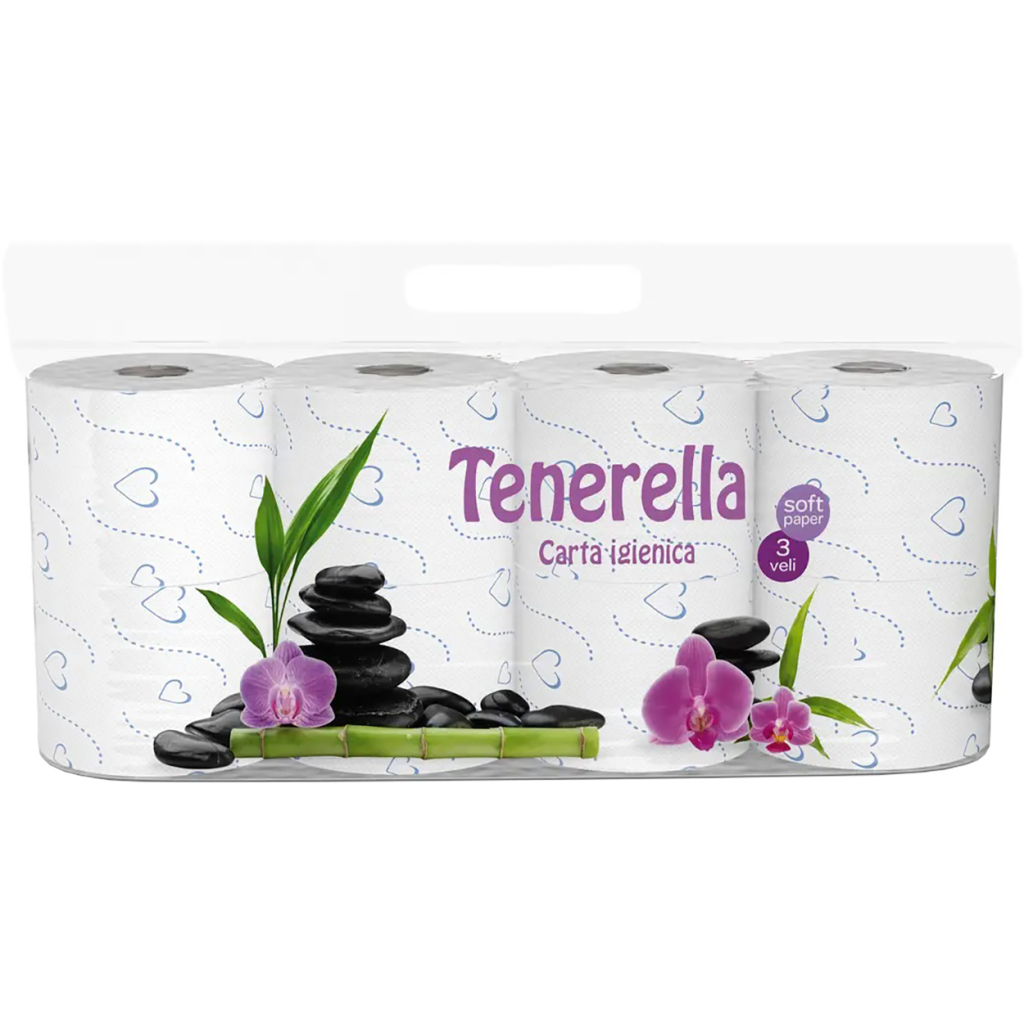Туалетний папір Tenerella Soft 3 шари 300 відривів 8 рулонів (8021161003312) - зображення 1
