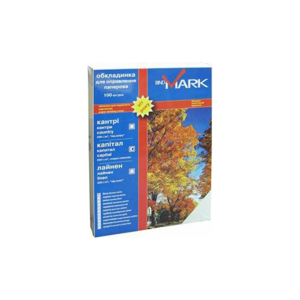 Обкладинка для палітурки bindMARK карт. Кантри А4 230 г/м2 (100 шт.) ассорти (41729) - изображение 1