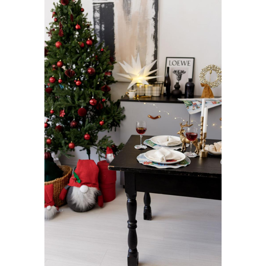 Серветка на стіл Прованс гобеленова Різдвяне багаття D 35 см (036429) - зображення 8