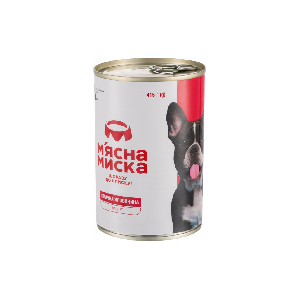 Консерви для собак М'ясна Миска паштет з яловичиною 415 г (4820255190303) - зображення 3