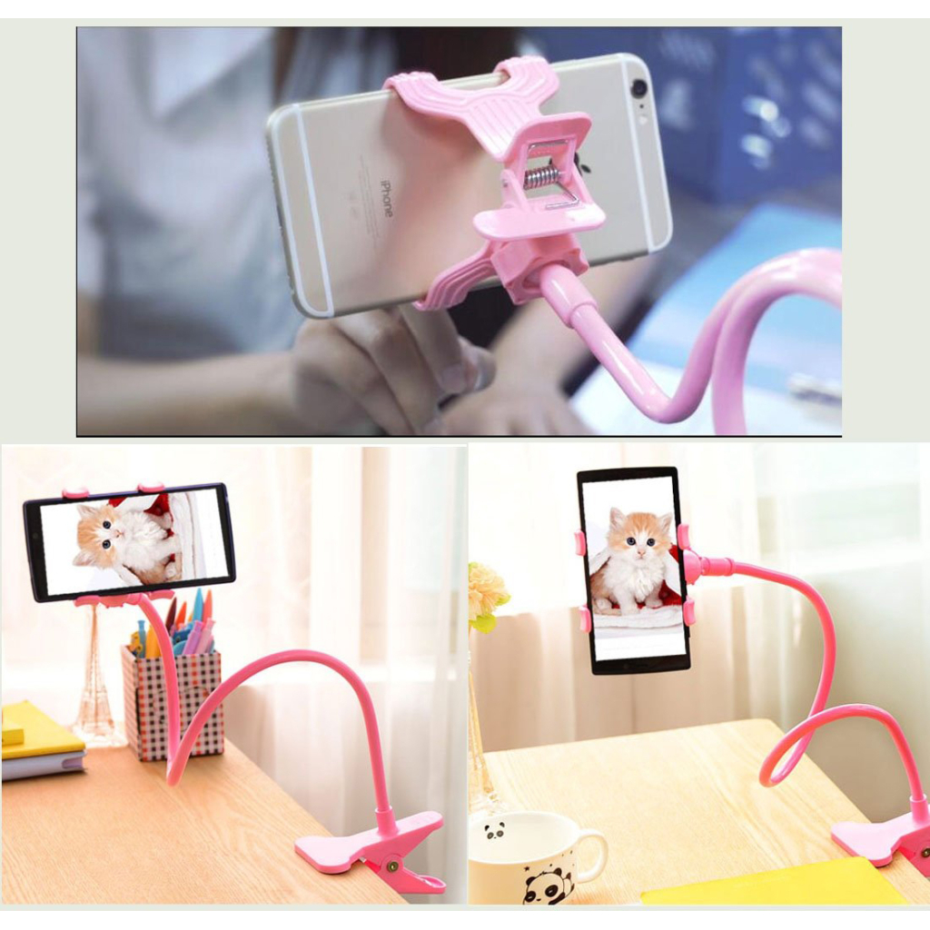 Тримач для смартфонів XoKo прищепка, гнучкий, 65 см, білий (XK-RM-C20-WHT) - зображення 6