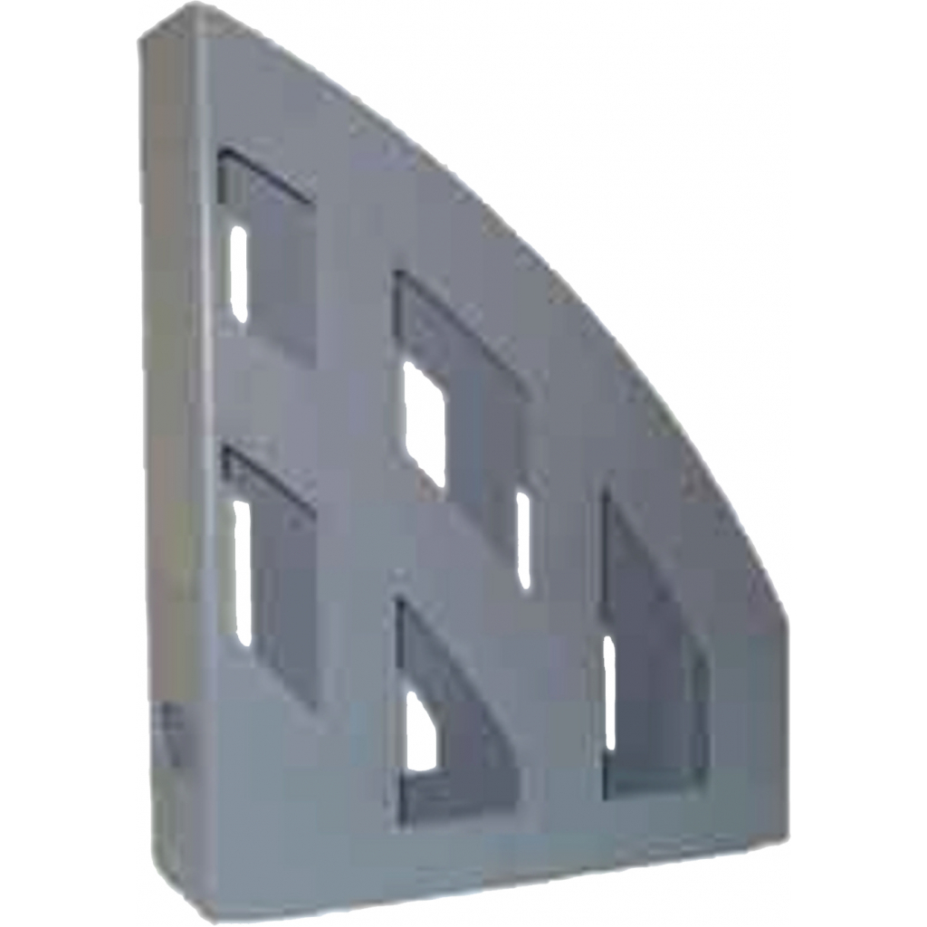 Лоток для паперів КіП пластиковий, вертикальний, сірий (TRAYV-KIP-LV-01-G) - зображення 1