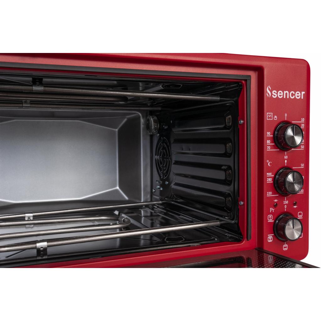 Електропіч Sencer MF 46E24 Burgundy - зображення 6