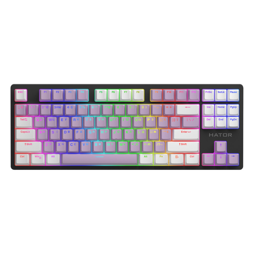 Клавіатура Hator Rockfall 2 Mecha Signature Edition USB Black/Lilac/White (HTK-520-BLW) - зображення 1