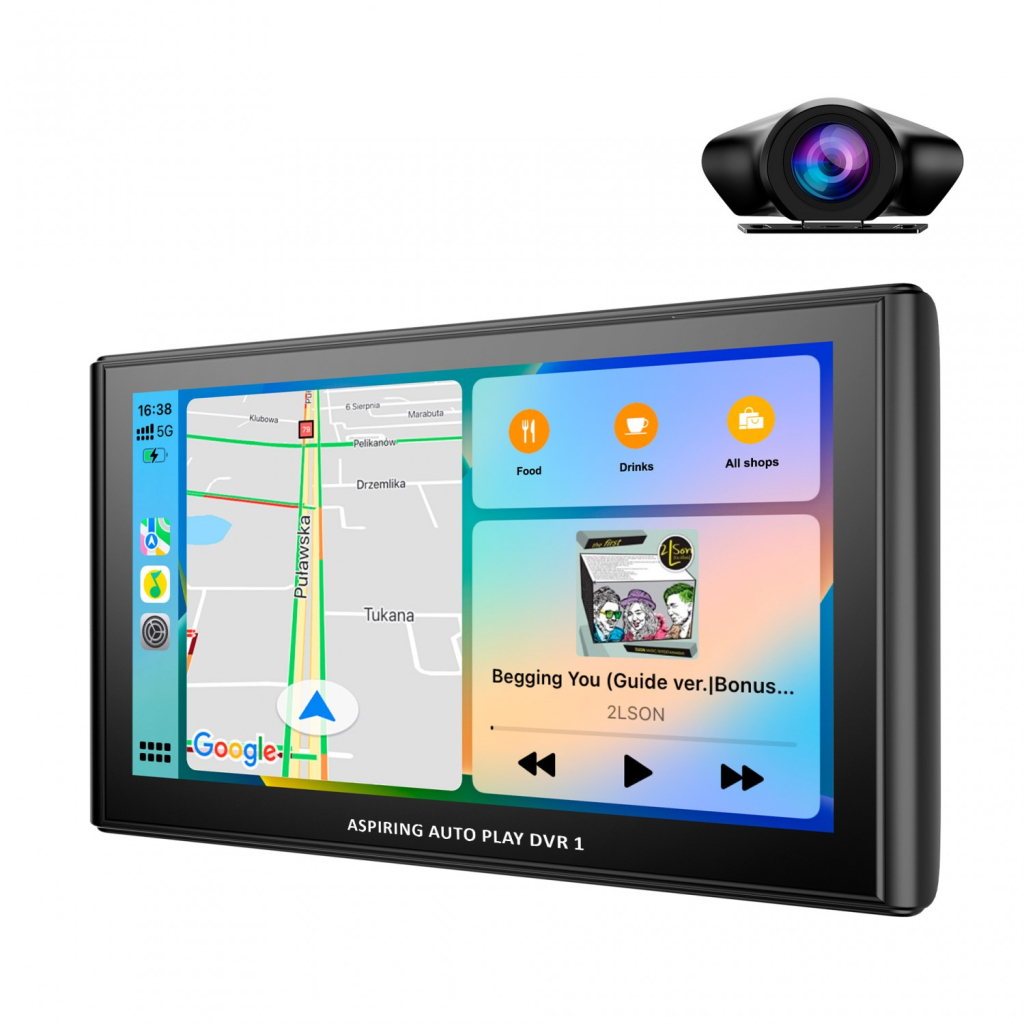 Автомобільний монітор Aspiring Auto Play DVR 1, Magnet, CarPlay, Android auto - зображення 2