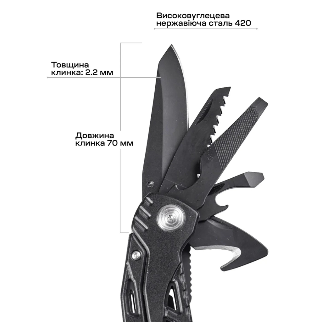 Мультитул Active Handy Tool Black (PE86A-H) - зображення 8