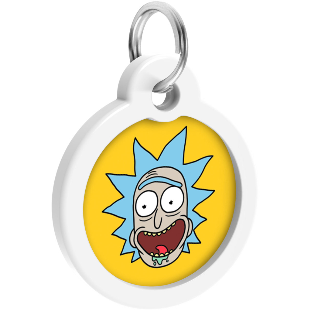 Адресник для тварин WAUDOG Smart ID з QR паспортом "Рік і Морті 3", коло 30 мм (230-0282) - зображення 3